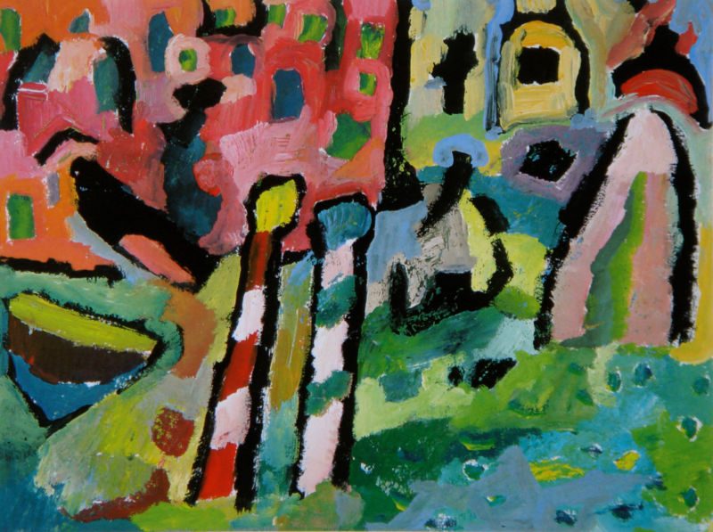 Venedig 2, 2004, Tempera auf Papier, 30 x 40 cm, Malerei aus der Serie «Häuser»