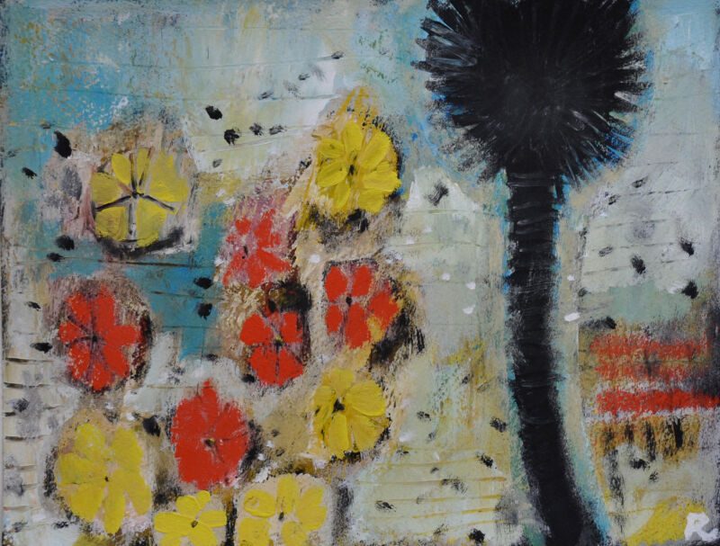 Hawaii, 2012, Tempera auf Papier, 23 x 30,5 cm, Malerei aus der Serie «Hawaii»