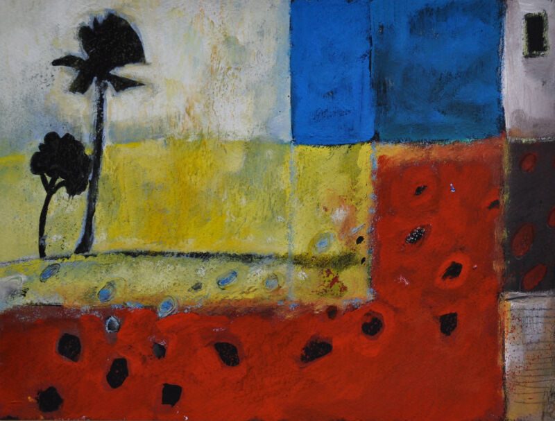 Hawaii, 2012, Tempera auf Papier, 23 x 30,5 cm, Malerei aus der Serie «Hawaii»