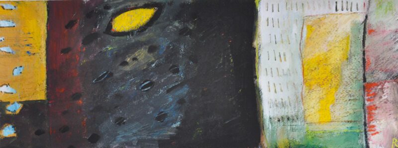 Hawaii, 2012, Tempera auf Papier, 15 x 40 cm, Malerei aus der Serie «Hawaii»