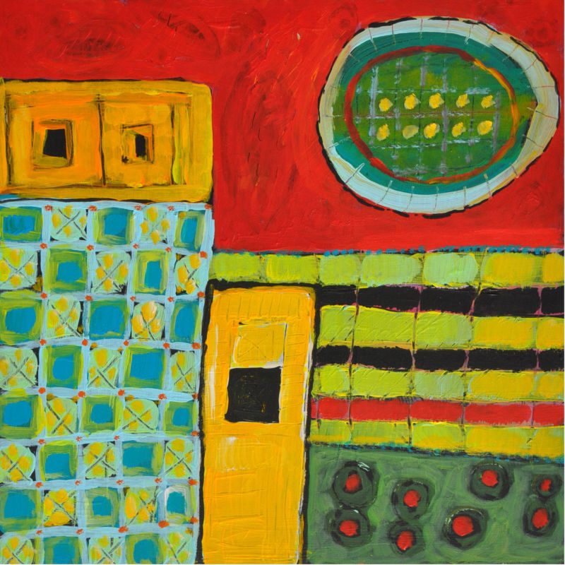 Spiaggia D'Oro, 2011, Acryl auf MDF, 30 x 30 cm, Malerei aus der Serie «Sommerland»