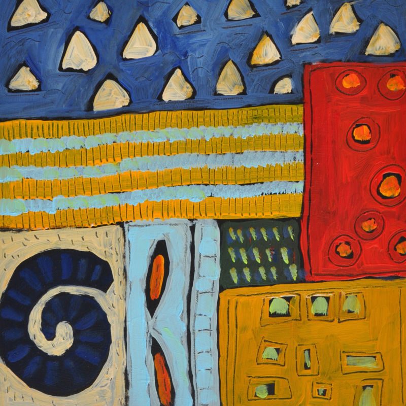 Spiaggia D'Oro, 2011, Acryl auf MDF, 30 x 30 cm, Malerei aus der Serie «Sommerland»