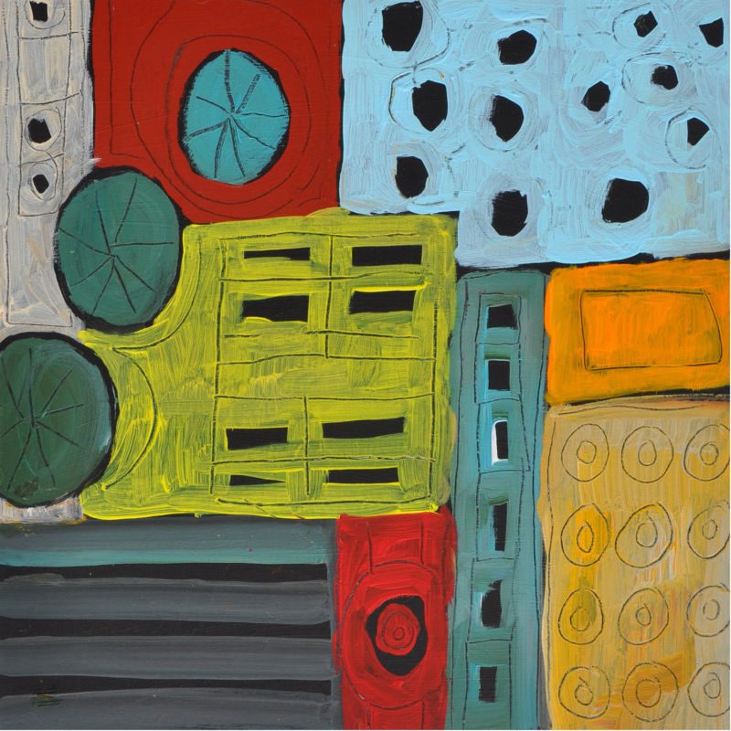 Spiaggia D'Oro, 2011, Acryl auf MDF, 30 x 30 cm, Malerei aus der Serie «Sommerland»