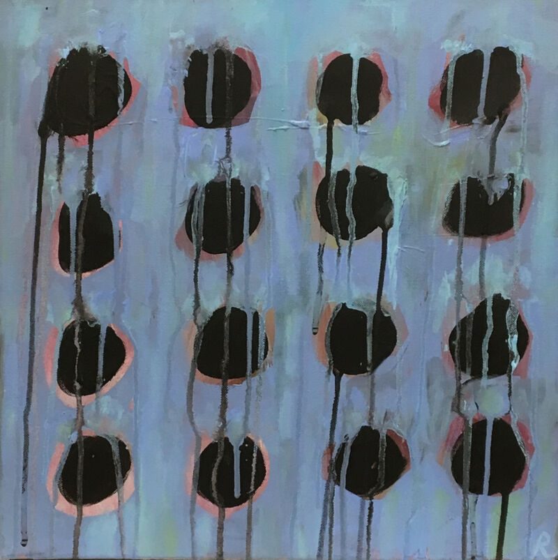 Tropfen, 2013, Acryl auf Leinwand, 40 x 40 cm, Malerei aus der Serie «Tropfen»
