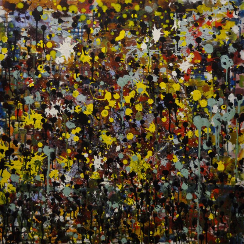 Tropfen, 2011, Acryl auf Leinwand, 70 x 70 cm, Malerei aus der Serie «Tropfen»