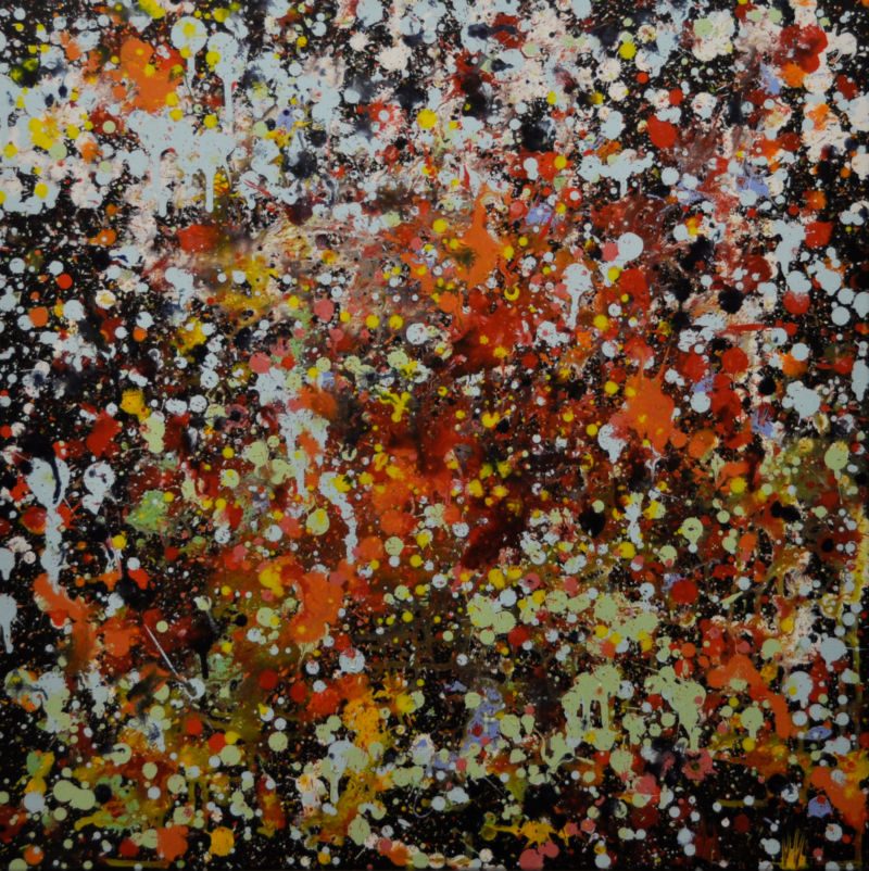 Tropfen, 2011, Acryl auf Leinwand, 70 x 70 cm, Malerei aus der Serie «Tropfen»