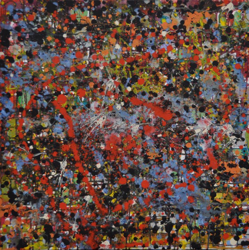 Tropfen, 2011, Acryl auf Leinwand, 70 x 70 cm, Malerei aus der Serie «Tropfen»