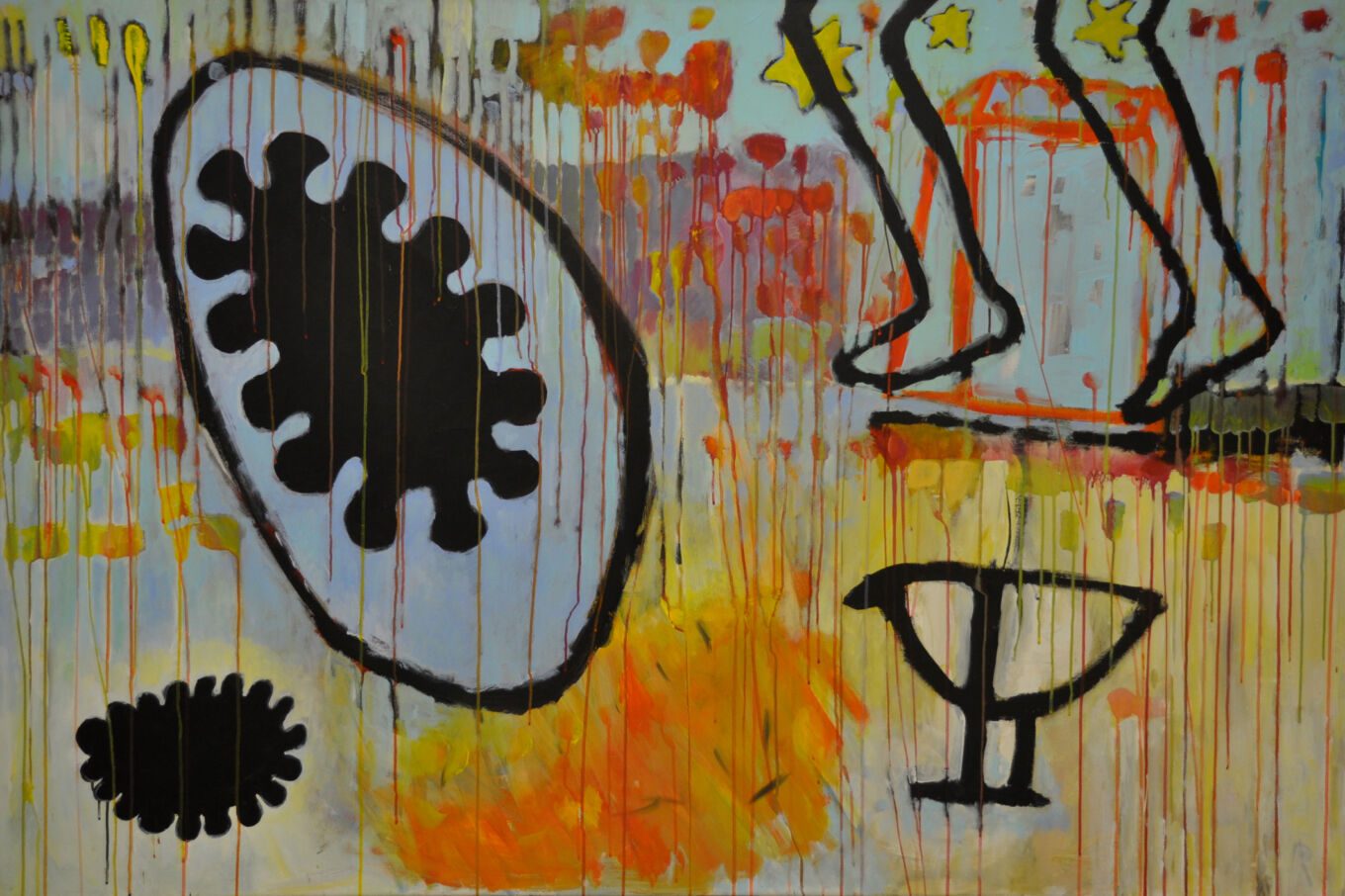 Hawaii Beachwalk, 2011, Acryl auf Leinwand, 121 x 180 cm, Malerei aus der Serie «Winter»