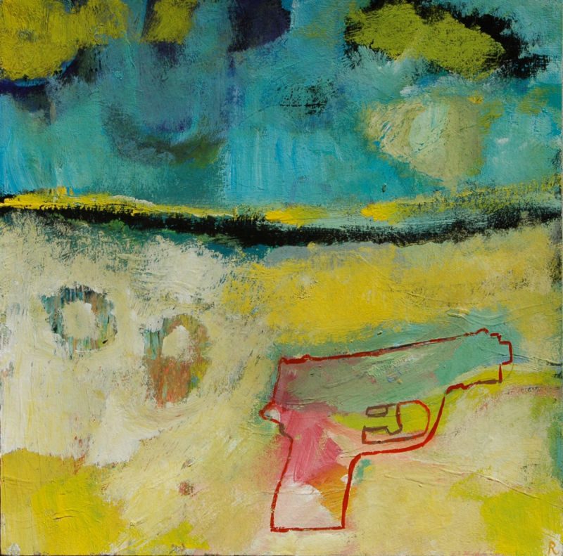 Fundsachen, 2008, Tempera auf Papier, 24,5 x 24,5 cm, Werk aus der Serie «Strandgut I»