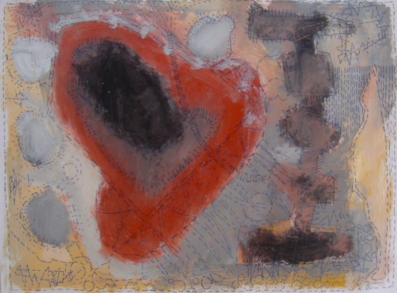 Geflickte Welt, 2006, Tuschestift, Aquarell auf Papier, Zeichnung aus der Serie «Geflickte Welt»
