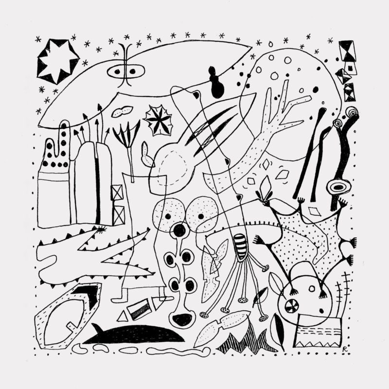 Träume, 2010, Tuschestift auf Papier, 25,4 x 25,4 cm, Zeichnung aus der Serie «Träume»