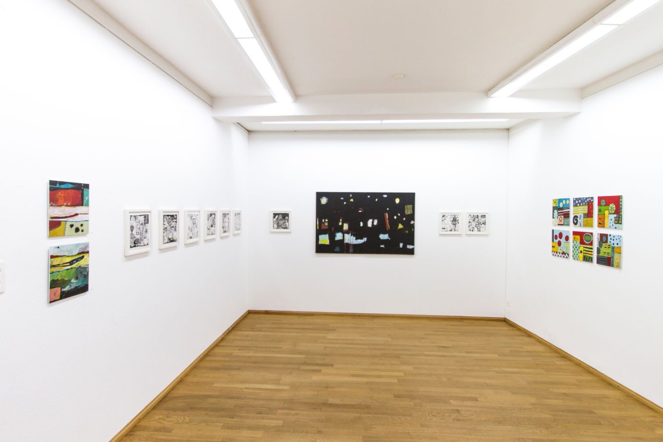 Ausstellungsansicht: Kunstverein Frauenfeld, Bernerhaus, 11. November – 10. Dezember 2017, Raum 3, Acrylmalerei