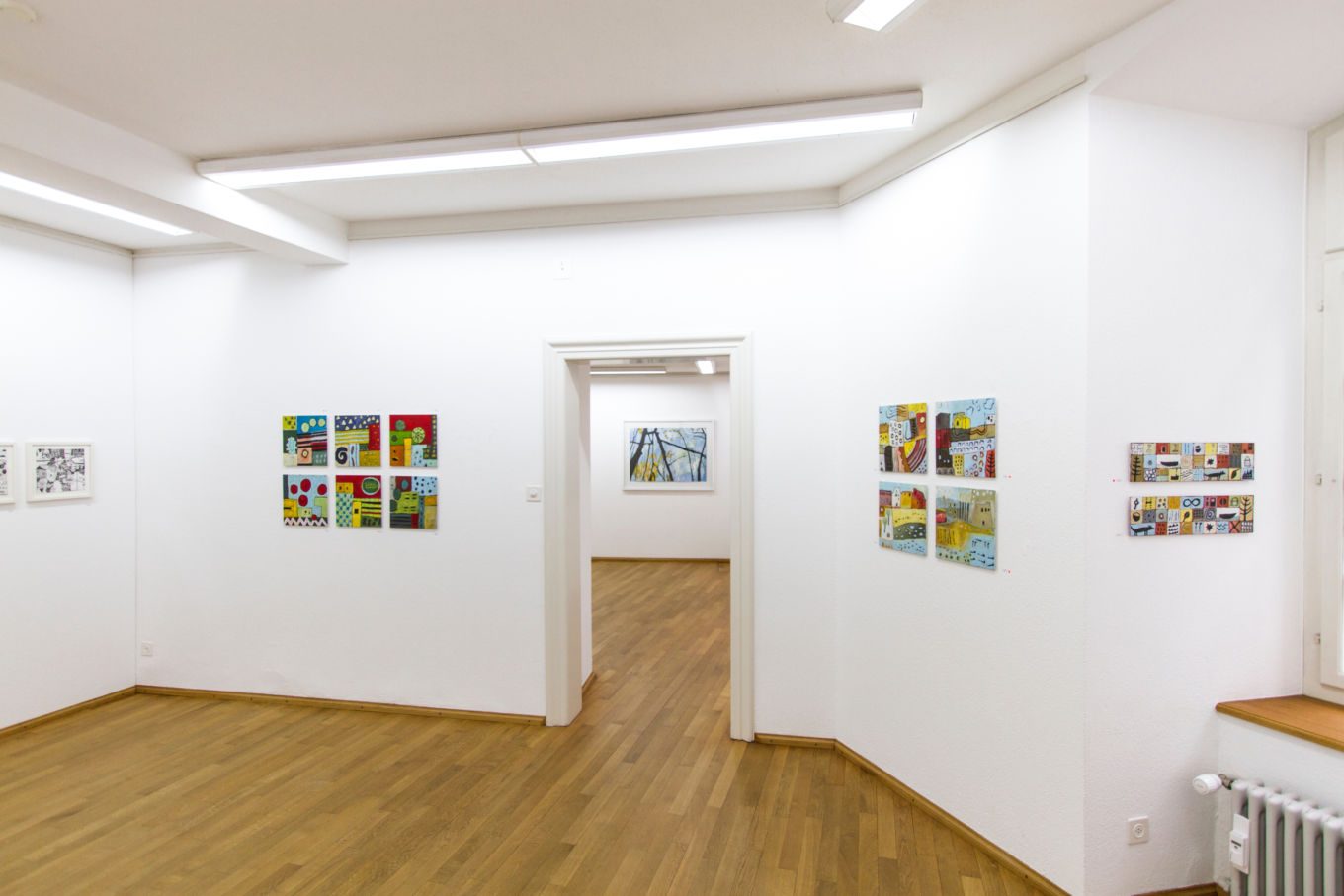 Ausstellungsansicht: Kunstverein Frauenfeld, Bernerhaus, 11. November – 10. Dezember 2017, Raum 3, Acrylmalerei